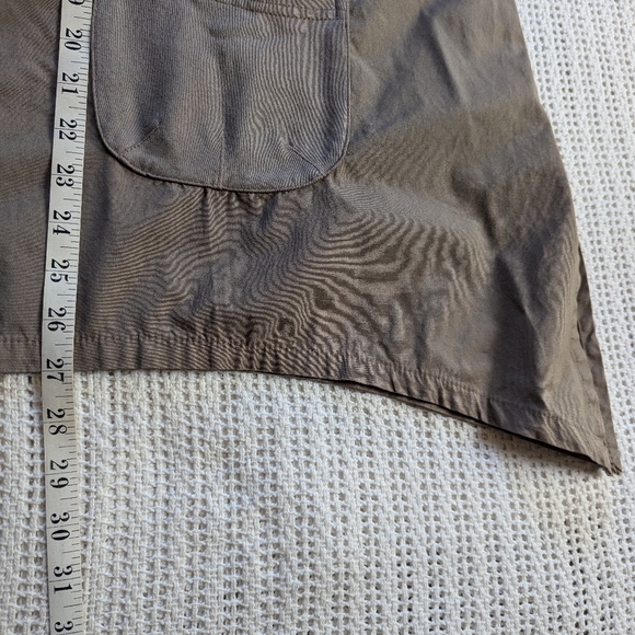 Eleven Stitch Design Top Brown Tunic Oversized Small Button Up 3/4 Sleeve USA - Picture 9 of 11